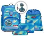 Step by Step Schulranzen-Set Cloud Flash &bdquo;Ninja Zazu 5-teilig, blau, Schmetterling,