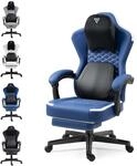 Vigosit Gaming Stuhl mit beheizter Massage Lendenwirbelst&uuml;tze, Ergonomischer Gaming