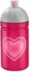 Step by Step Trinkflasche Glitter Heart Hazle, pink, auslaufsicher,