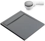 BERNSTEIN Duschtasse 90x120 cm Betonoptik Flache Bauh&ouml;he, Duschwanne aus
