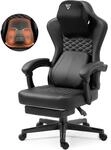 Vigosit Gaming Stuhl mit beheizter Massage Lendenwirbelst&uuml;tze, Ergonomischer Gaming