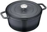Berndes b.iron grey Schmortopf aus Gusseisen 2 m 26 cm mit Deckel