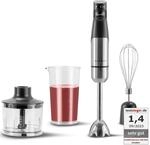 KLAMER Stabmixer Set 1000 Watt, 4 in 1 P&uuml;rierstab Edelstahl mit SmartSpeed per