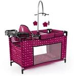 Bayer Design 62667AA Puppenbett mit Schrank, Sitz, Mobile, Ablage, Bettdecke, Kissen,