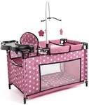 Bayer Design 62676AA Puppenbett mit Schrank, Sitz, Mobile, Ablage, Bettdecke, Kissen,