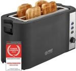 TZS First Austria - Edelstahl Toaster Langschlitz 4 Scheiben - Defrost Funktion...
