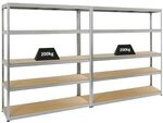 PROREGAL Mega Deal 2er-Set Schwerlastregale Giant Elephant 180x150x45cm mit 5...