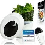Thiru Salatschleuder 5L mit Dressing Shaker - Innovative 3D Kurbel - Standfeste