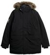Superdry Herren Everest Parka mit Kunstfellbesatz Tiefschwarz XL