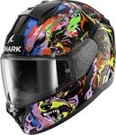 SHARK, Integraler Motorradhelm RIDILL 2 RAGING BEAST Black Violet Yellow KVY, L