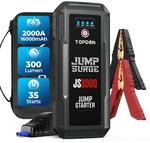 TOPDON Starthilfe Powerbank, JS2000 Starterbatterie 2000A Auto Booster Power Pack