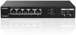 Tenda 2.5Gbit Switch mit 5X 2,5G Ports & 2X 10G SFP+ Ports, Unmanaged 2.5 Gigabit