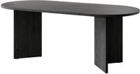 Selsey Esstisch Oval, 90 x 204 cm, Portland Esche, Anthracit