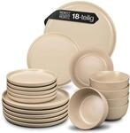 Moritz & Moritz NORDIC Geschirrset 6 Personen - 18-teiliges Steingut Geschirr...