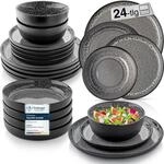 S&Auml;NGER Sydney | Tafelservice 24 teilig, Steingut Geschirr Set 6 Personen, 6x...