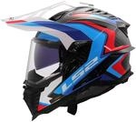 LS2, Motocross-Helm Explorer Carbon Frontier II Gloss White Blue, 3XL