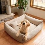 4L Textil Teo Kuscheliges Hundebett Bezug abnehmbar und waschbar Hundekorb