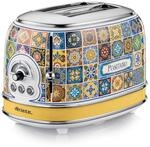 Ariete Toaster 155 Positano, Mediterranes Design, 2 Breite Schlitze, 6
