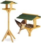 Relaxdays Vogelhaus mit St&auml;nder, stehendes Vogelh&auml;uschen f&uuml;r Garten u. Balkon,