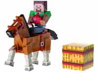 Minecraft 16594 - Mincecraft Steve Figur mit braunem Pferd und Zubehör