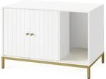 Feandrea Katzenklo-Schrank, Katzenhaus, Katzentoilette, mit Kratzmatte, hohe Beine,