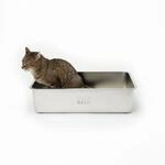 LucyBalu&reg; STEELOO Katzenklo aus Edelstahl I XXL Katzentoilette ohne Deckel mit