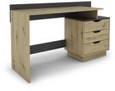 byLIVING Schreibtisch Belfast/Rechts oder Links montierbar / 3 Schubk&auml;sten/Artisan