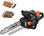 FUXTEC 40V Akku Kettens&auml;ge FX-E2KSSET &ndash; 14 Zoll Schwertl&auml;nge, 2x20Volt, 4,2...