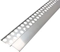 PROTEKTOR Noppenbahn Abschlussprofil Au&szlig;enputz 250cm Silber Sockelprofil,