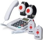 Maxcom KXTSOS: Seniorentelefon, schnurgebundenes Festnetztelefon mit 2 Armband-...