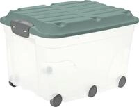 Rotho Aufbewahrungsbox Roller 6 59,5 x 40 x 37 cm inklusive Deckel + Rollen 57 L