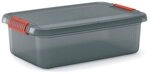 Kis 8560000 0720 01 K Aufbewahrungsbox aus Kunststoff Rauchgrau/Orange, 14 l