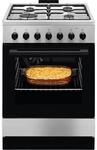 LKK620010X Gasherd, 4 Brenner, mit Elektroofen, 60 x 60 cm, Edelstahl,