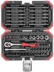 Gedore Red Bit-Satz 1/4 Zoll 51-teilig (PH, PZ, TX, IN, SL), inkl. Lang-Bits
