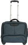 Dermata 2-Rollen-Businesstrolley Canvas 44,5 cm petrol