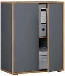 VCM Holz B&uuml;roschrank Ordner Aktenschrank B&uuml;rom&ouml;bel Schrank Salia 2-Fach...
