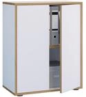 VCM B&uuml;roschrank 60x33x74 cm 2 T&uuml;ren 2 F&auml;cher f&uuml;r Homeoffice B&uuml;rom&ouml;bel