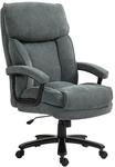 HOMCOM B&uuml;rostuhl Ergonomisch Chefsessel mit Hoher R&uuml;ckenlehne, Wippfunktion,