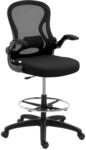 Vinsetto B&uuml;rostuhl, Ergonomischer Zeichenstuhl mit verstellbarem Fu&szlig;ring,