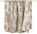 Pad - Decke - Kuscheldecke - Wohndecke - Cats/Katzen - Sand - 150 x 200 cm