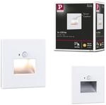 Paulmann 93133 Special Wand EBL Set Edge eckig LED 1x1,2W 230V PIR-Sensor Wei&szlig;