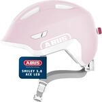 ABUS Kinderhelm Smiley 3.0 ACE LED - Fahrradhelm mit Licht - Tiefe Passform & Platz