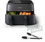 Philips Airfryer 3000 Series Dual Basket, Hei&szlig;luftfritteuse mit 2 K&ouml;rben und