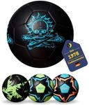 BEST SPORTING Fu&szlig;ball Glow In The Dark I Fussball in blau I hochwertiger Ball