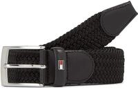 Tommy Hilfiger Herren G&uuml;rtel New Adan Belt 3,5 cm Stoffg&uuml;rtel, Schwarz (Black), 80