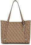 GUESS Eco Erica Elite Tote Bag Latte Logo