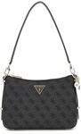 GUESS Eco Erica Top Zip Shoulder Bag Coal Logo