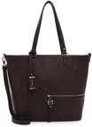 Tamaris Damen Schultertasche Handtasche Shopper Nele aus Kunstleder in Wei&szlig; mit