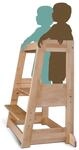 TiSsi&reg; Lernturm Felix Geschwisterlernturm, Zwillingslernturm, Kindertritt, Holz