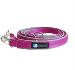 anny-x teilgepolsterte F&uuml;hrleine Classic Bolt Fun grau pink 3m